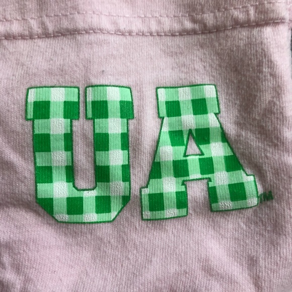 Pink and Green Gingham Alabama UA T-Shirt Medium - Picture 2 of 7